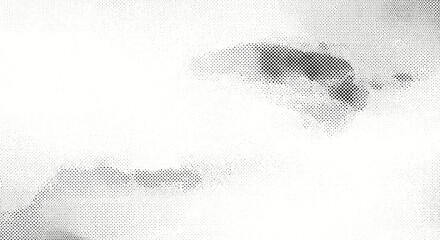 Wall Mural - monochrome abstract halftone cloud pattern in retro style