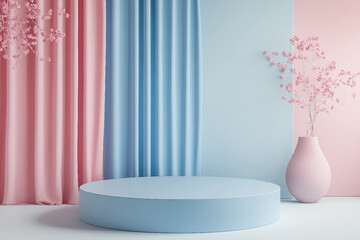 Wall Mural - studio stage scene for small children party generative ai image