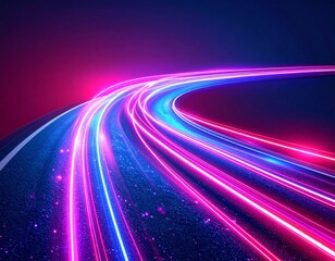 Wall Mural - colorful illustration of a winding rainbow road with wavy lines pattern.