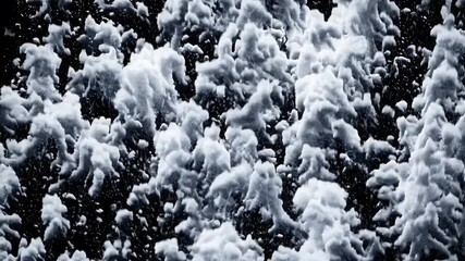 Sticker - realistic 4K looping snowfall footage black background perfect layering post production to simulate winter snowstorm holiday effects blizzard scenes using blending