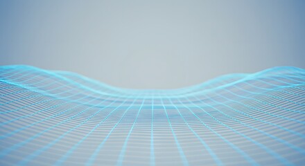 Digital Abstract Wave: An abstract digital wave pulses with vibrant energy, its lines of data beautifully rendered against a futuristic backdrop, evokes technological advancement, data visualization.