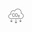 © Nijat - carbon dioxide reduction icon sign vector