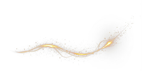 Beam, curve, dynamic, effect, flare create a bright trail PNG. Transparent PNG Overlay with glowing twist, magic sparkle and yellow shine—perfect for motion, speed, or modern energy designs.
