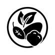 © MdShahariar - A vegan food diet sign with fruits and vegetables inside of circle icon vector