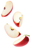 slices red apple