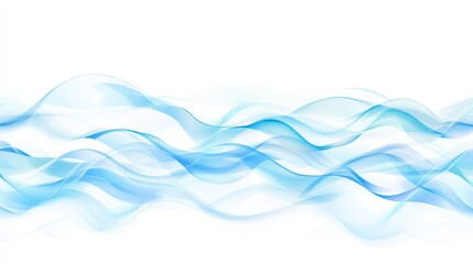 Wall Mural - abstract blue wave: a stunning abstract composition of flowing blue waves, evoking a sense of tranqu