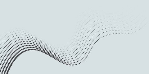 Wall Mural - modern abstract gray wave vector banner template for background