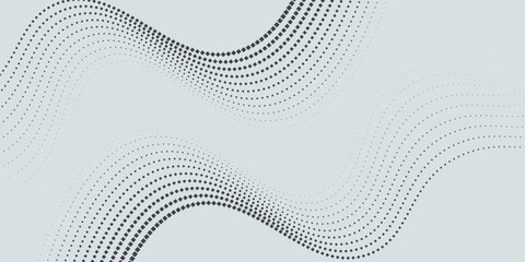 Wall Mural - gray square wave vector banner template for background