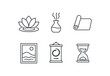 © Design Ful - straight perfect out stroke icon mono icons style isolated lotus flower pond aroma diffuser yoga mat calming painting Zen calligraphy scroll relaation timer