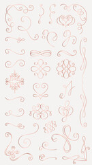 Wall Mural - elegant, decorative swirls and flourishes in a variety of intricate designs. perfect for embellishme