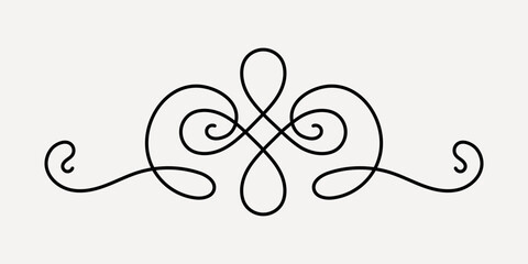 Wall Mural - elegant vintage decorative flourish design, hand drawn vector