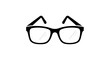 © malik studio - Illustration of black framed eyeglasses with clear lenses on a white isolated background ai genrated