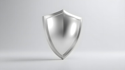Wall Mural - cyber security safety shield in minimalistic style. 3d vector illustration. white background