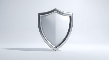 Wall Mural - cyber security safety shield in minimalistic style. 3d vector illustration. white background