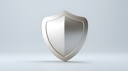 Wall Mural - cyber security safety shield in minimalistic style. 3d vector illustration. white background