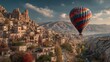 © aimodels24 - A breathtaking view from a hot air balloon over Cappadocia at sunrise