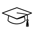 © Muhammad - Simple Graduation Cap Outline Vector Icon