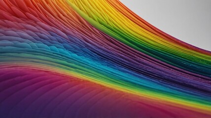 Wall Mural - vibrant rainbow paper waves create a mesmerizing pattern in warm colors, evoking a sense of joy and 