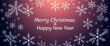 © Sangatit - Modern flat line art snowflakes form a border around a 'Merry Christmas & Happy New Year' greeting , abstract, xmas