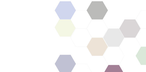Wall Mural - abstract white and colorful hexagon background , 3d concept for business and banner ,technology ,tec
