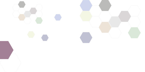 Wall Mural - abstract white and colorful hexagon background , 3d concept for business and banner ,technology ,tec