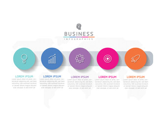 Wall Mural - vector business presentation connecting steps infographic template