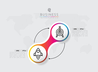 Wall Mural - vector business presentation connecting steps infographic template