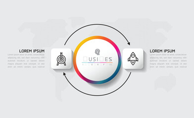 Wall Mural - vector business presentation connecting steps infographic template