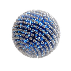 Wall Mural - abstract 3d sphere with futuristic blue lights and pattern design