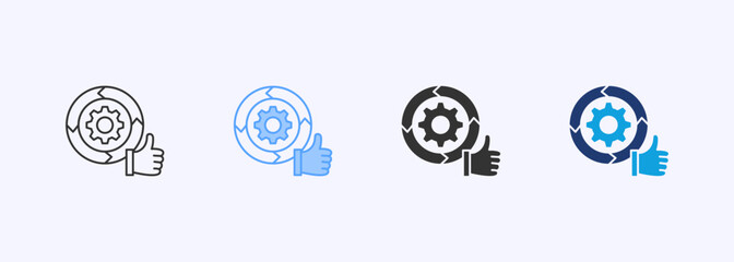 Devops Success Icon Set Multiple Style Collection