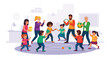 © hwsky - Happy siblings and multi-generational family playing fun indoor games, celebrating childhood, togetherness, and playful activities.