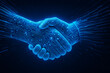 © Muhammad Adnan - Digital handshake technology partnership business agreement collaboration innovation future tech deal ai