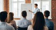 © Universal Visuals - Team Meeting Presentation In Modern Office