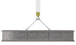 © tiero - Crane hook lifting steel beam on transparent background 3d