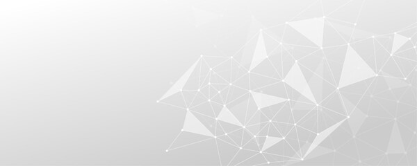 Wall Mural - abstract technology futuristic polygonal network structure mesh background. geometric connected dots