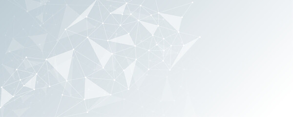 Wall Mural - abstract technology futuristic polygonal network structure mesh background. geometric connected dots