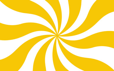 Canvas Print - abstract bright and energetic spiral background with alternating curved yellow and white segments. m