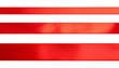 © sorninai - Cut out image of red satin ribbons, smooth straight tapes. Glossy silk ribbons for holiday gift box, decor.