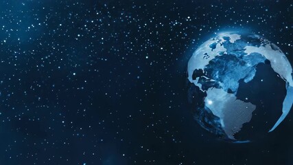 Wall Mural - Illustration of Earth against starry sky.