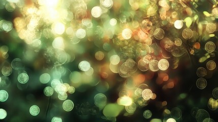 Wall Mural - Soft Out of Focus Bokeh Background with Warm Light and Colors