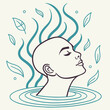 © Muhammad - Inner Peace: A graphic illustration captures a moment of serene meditation and self-discovery, depicting a person immersed in a calming atmosphere with closed eyes and a peaceful expression.