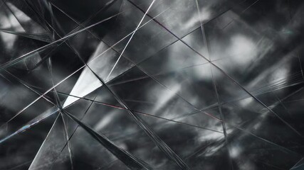Wall Mural - complex geometric pattern of crystal prisms refracting vibrant rainbow light beams, creating a mesme