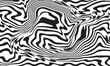 © GraphixWave - Abstract black and white wavy stripes distorted psychedelic pattern background