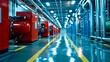 © Darya - Clean and modern industrial facility with red machinery, metal pipes, and polished floors, showcasing advanced manufacturing or energy systems.