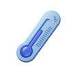 © yeiragroup - A 3D rendered illustration of a blue thermometer showing a low temperature reading, isolated on a white background.