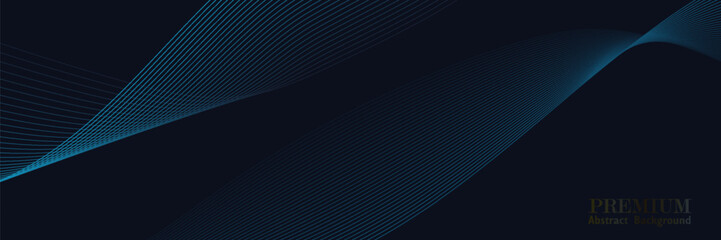 A dynamic and abstract digital design with flowing blue waveforms against a dark background,smooth, curving lines and dotted patterns that create a sense of movement and energy. vector modern,website