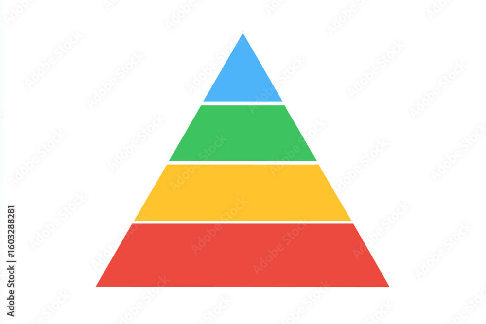 Stock Pyramid Vetor do Stock Pyramid infographic chart with 4 levels. Business ...
