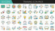 © SulaimanIslam - Training Icon Pack with 50 Skill Development and Learning Elements - A colorful set of 50 cartoon-style training icons, featuring certificates, presentations, learning tools, and progress symbols