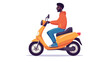 © Mini - Modern Black Electric Scooter Rider - Urban Commuting Lifestyle Concept