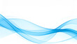 © LuckyStride - 淡い青色の流れる抽象的な波模様背景